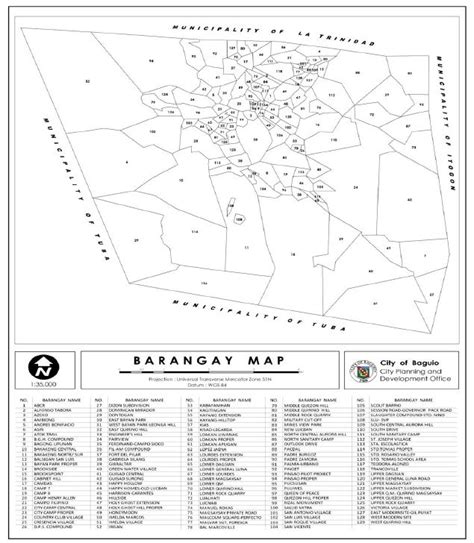 baguio map with barangays